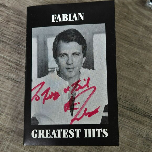 Fabian Forte Greatest Hits Signed Cassette Tape Vintage 1982 Collectible - Picture 3 of 10
